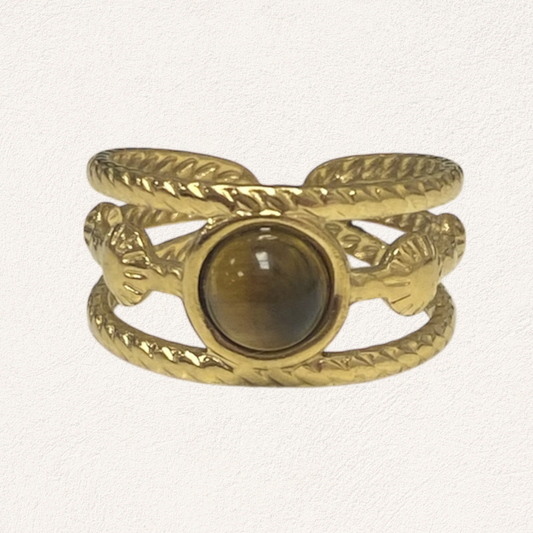 statement tijgeroog ring