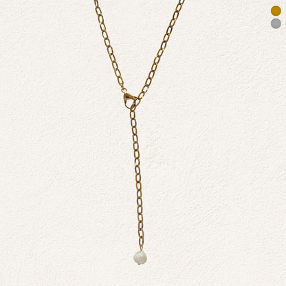 lange ketting met schakel parel
