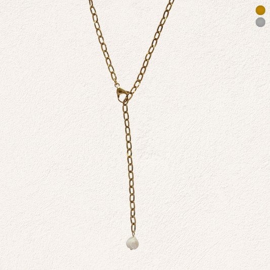 lange ketting met schakel parel