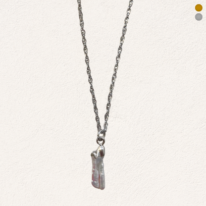 zoetwaterparel hanger ketting