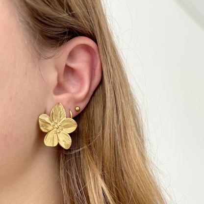tropical flower earrings