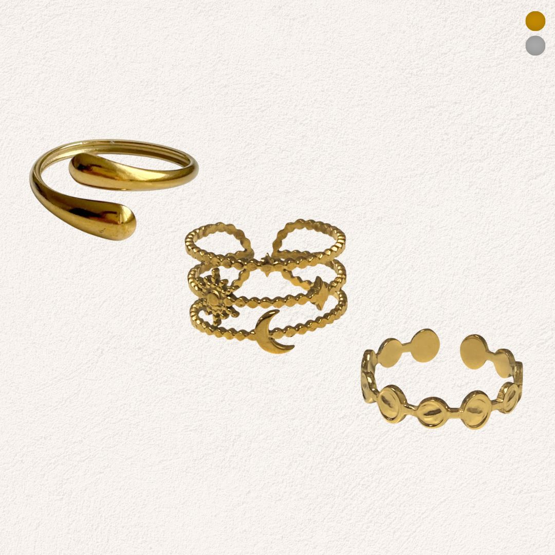 moon & sun ringen set