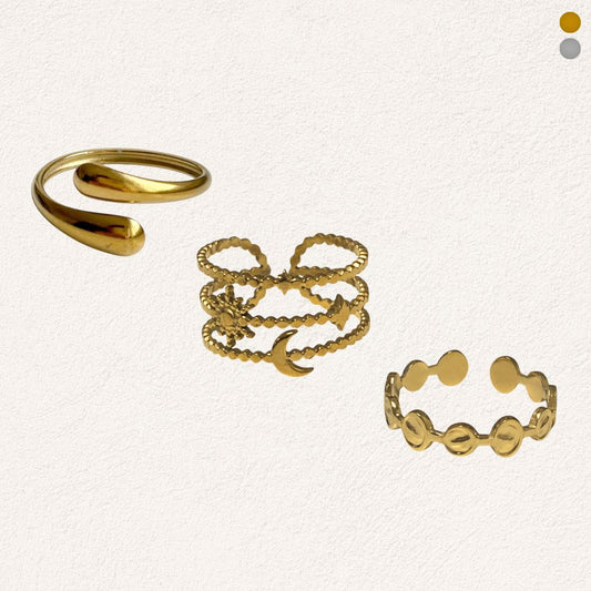 moon & sun ringen set