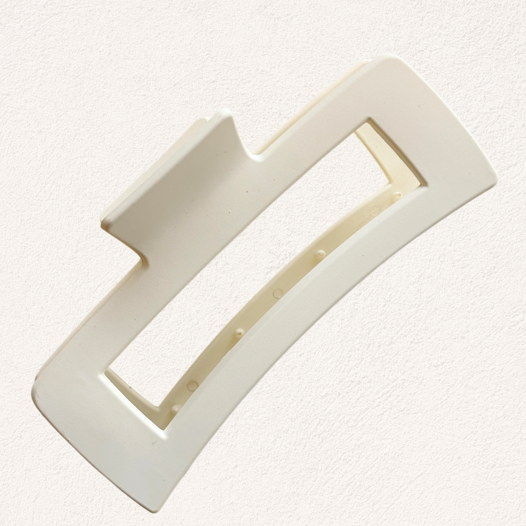 witte haarclip voor dik en lang haar