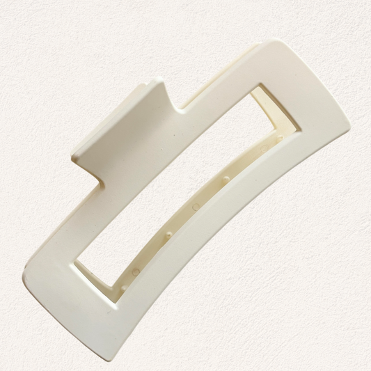 witte haarclip voor dik en lang haar