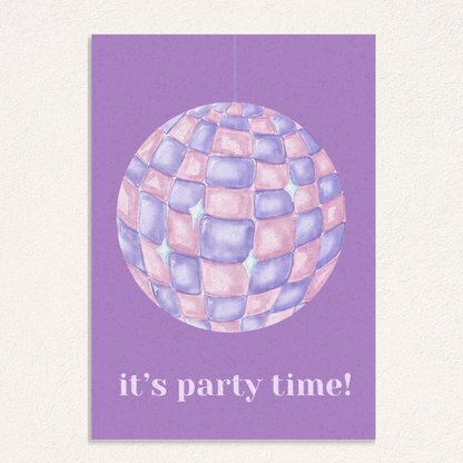 it's party time! card