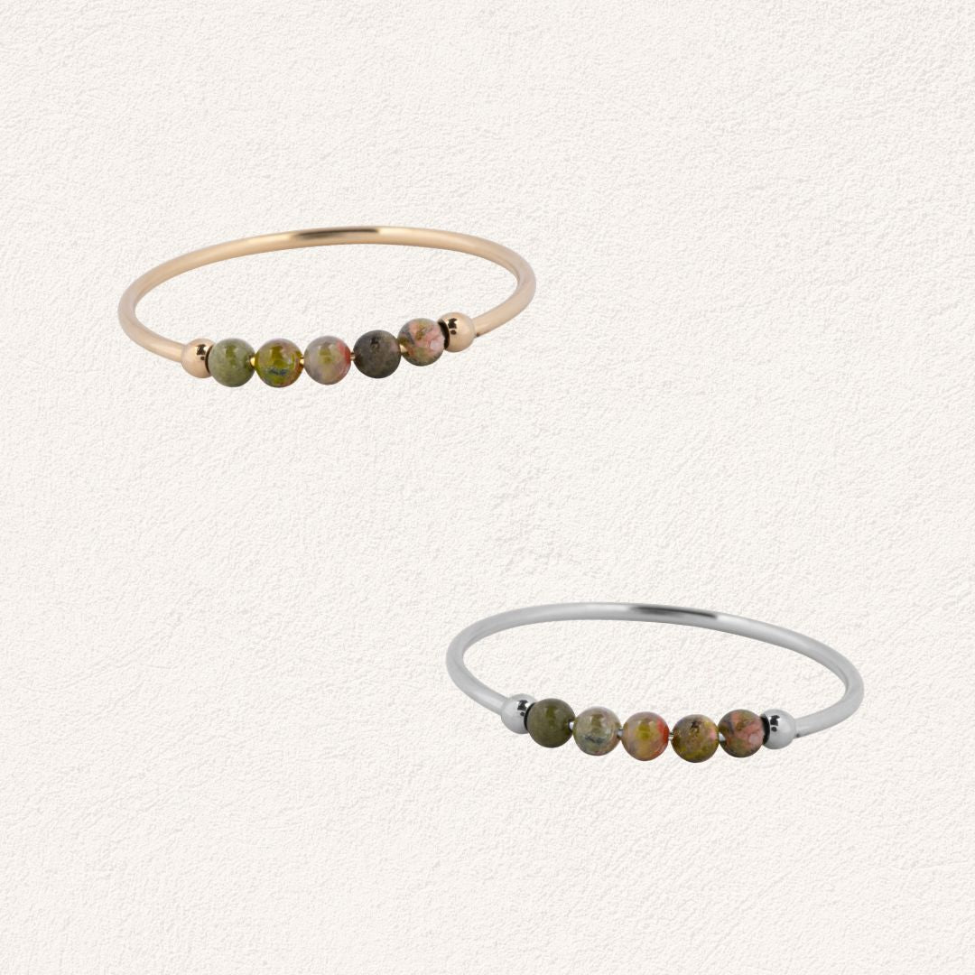 brazil unakite anxiety ring
