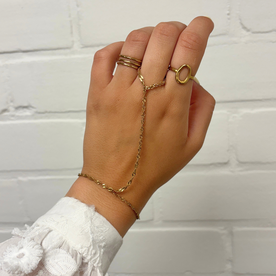 hand chain met twist