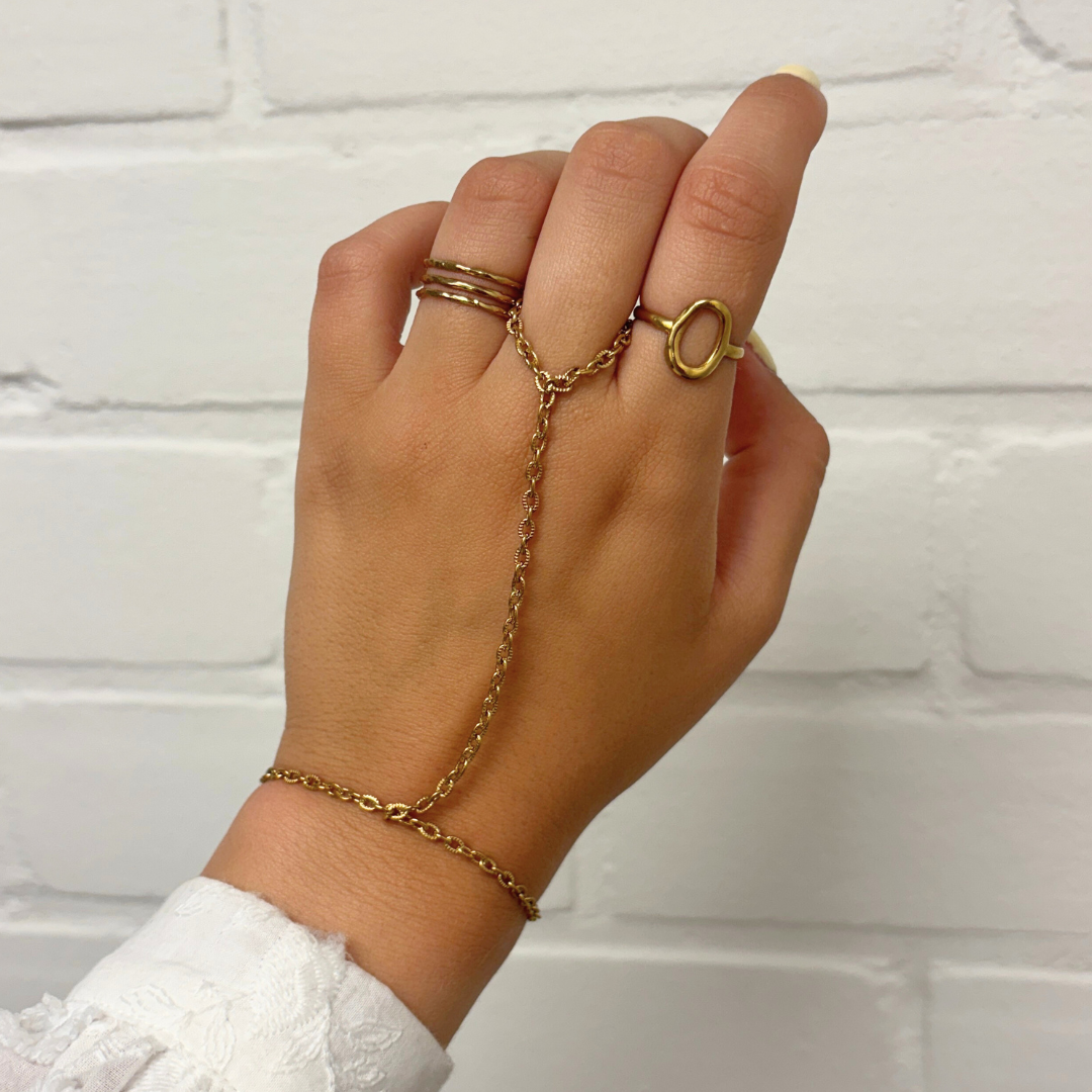 hand chain met stoere schakel