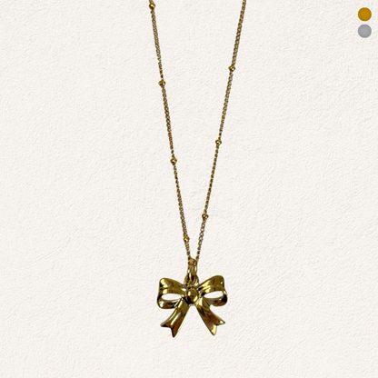 bow charm necklace