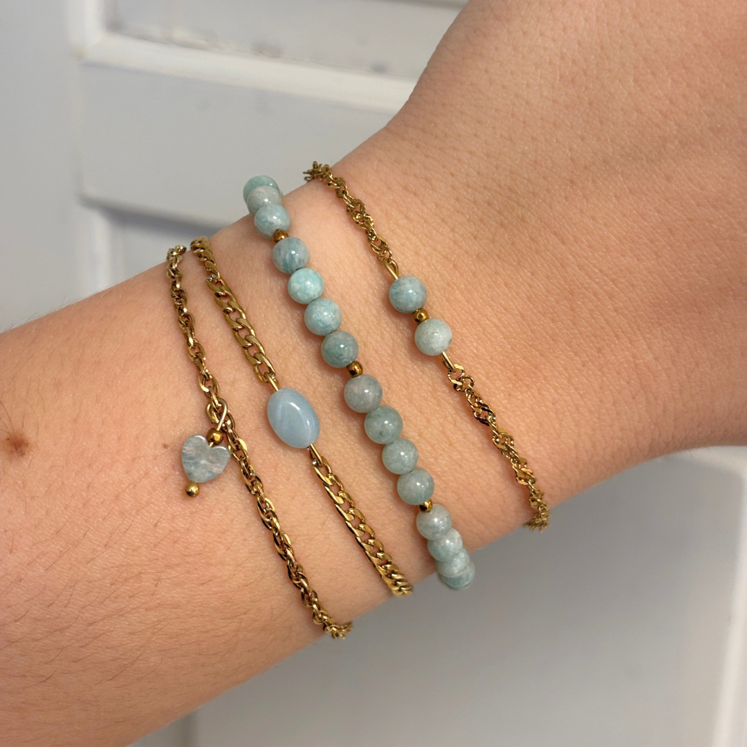Amazonite beaded bracelet
