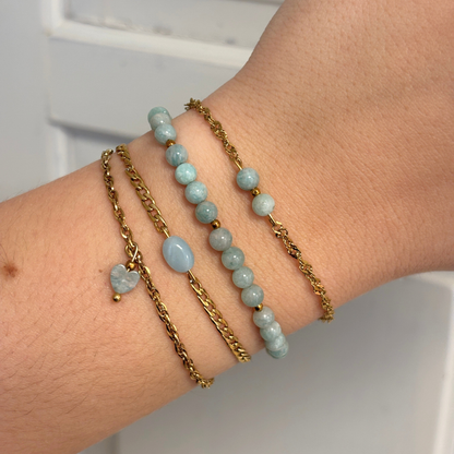 Amazonite beaded bracelet