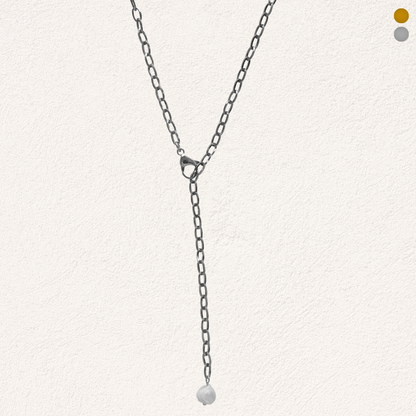 lange ketting met schakel parel