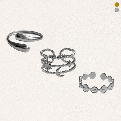 moon & sun ringen set