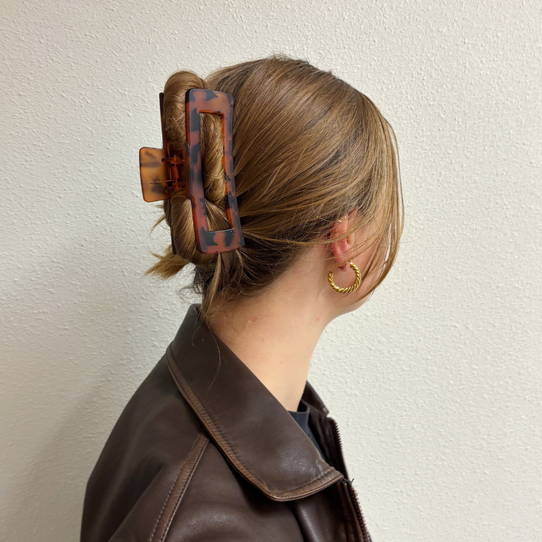 witte haarclip voor dik en lang haar