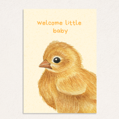 welcome little baby card