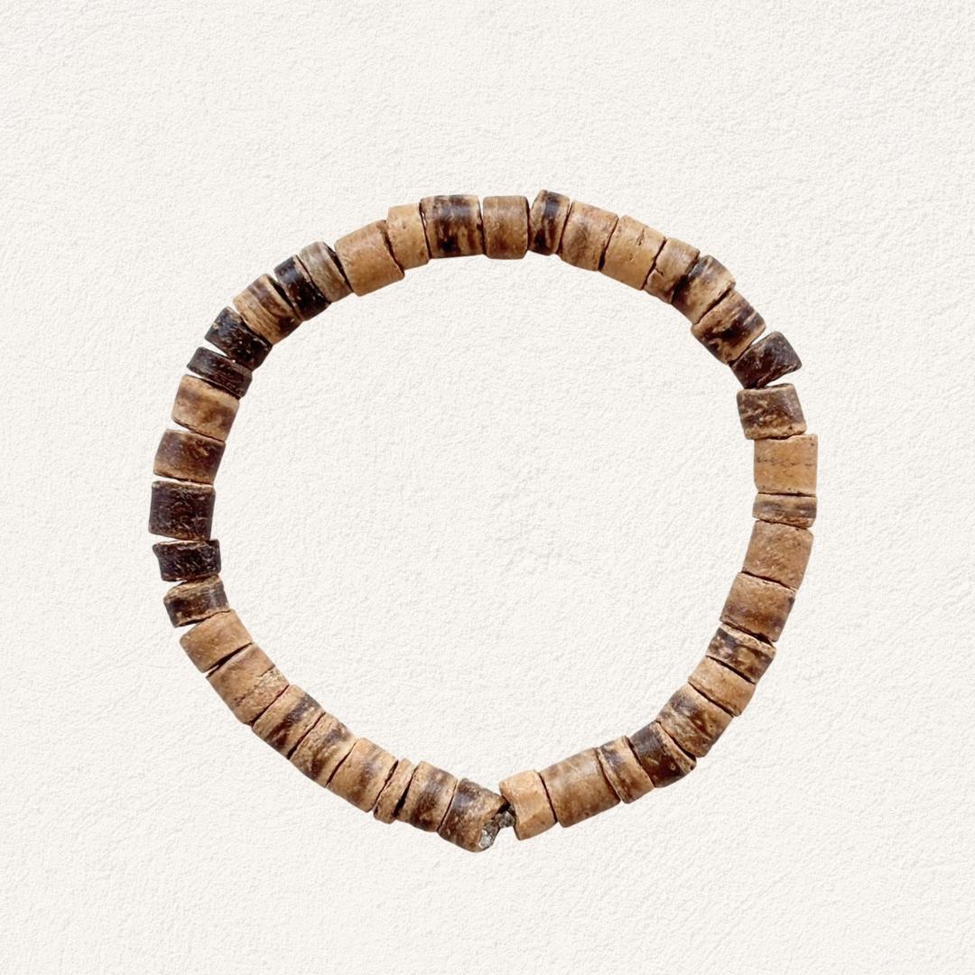 kokos armbandje bruin