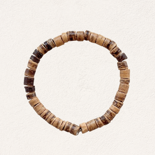 kokos armbandje bruin