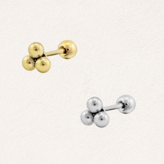 piercing met drie balletjes