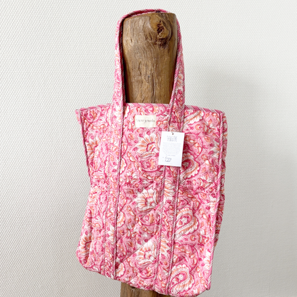 blooming reversible bag pink/colorful