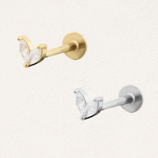 piercing blaadje kristal