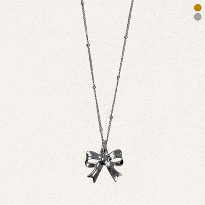 bow charm necklace