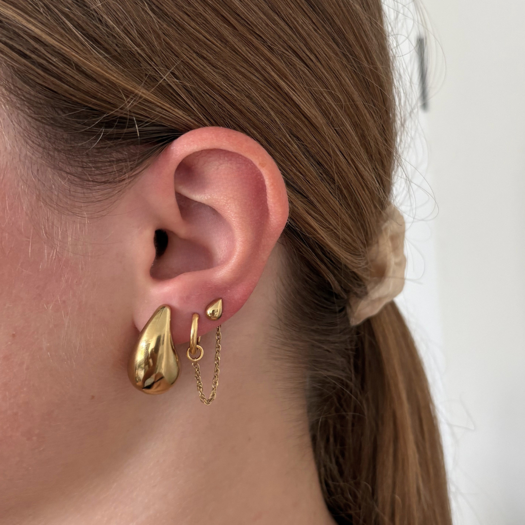 drops oorbellen set, earparty voor 3 gaatjes