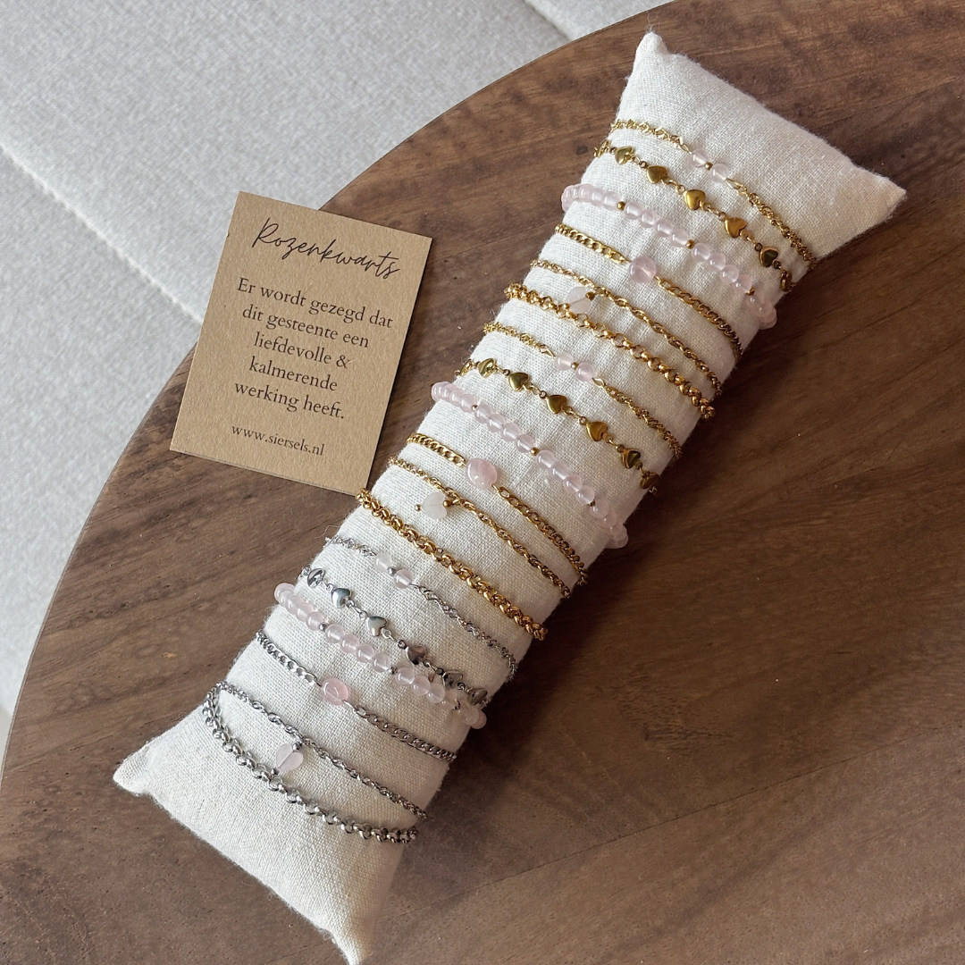 rozenkwarts kralenarmband