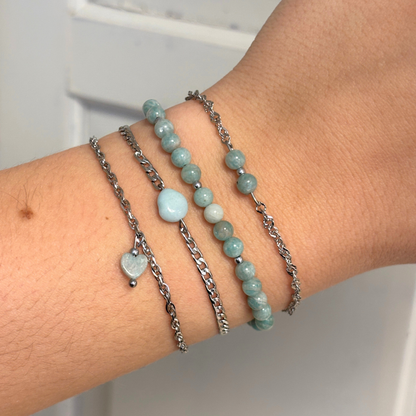 Amazonite beaded bracelet