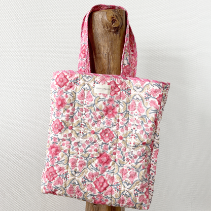 blooming reversible bag pink/colorful