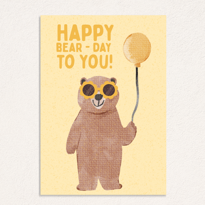 happy bear-day card