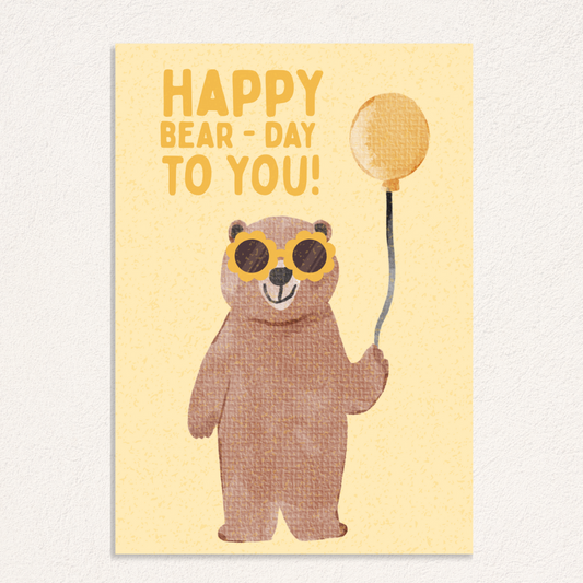 happy bear-day kaart