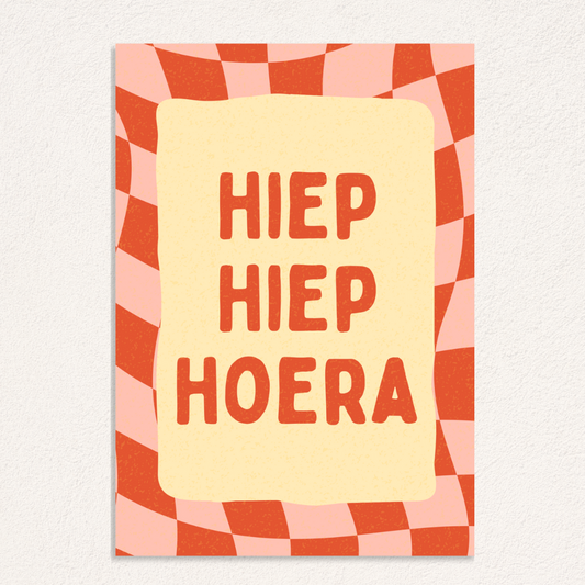 hiep hiep hoera kaart