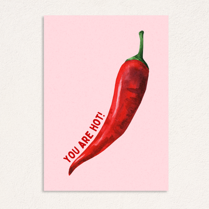 you are hot! pepper card