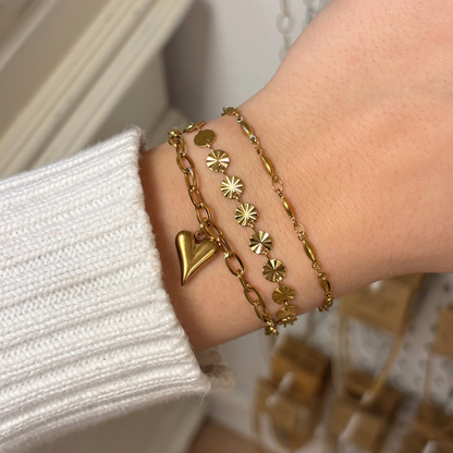 bracelet heart charm