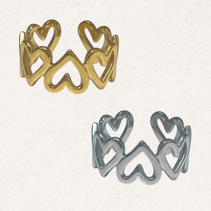 open hearts ring