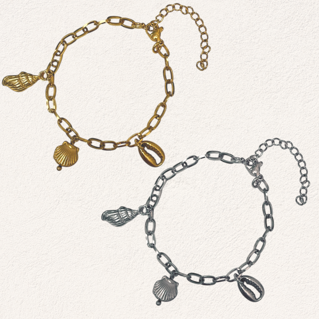 bedel armband met schelpen