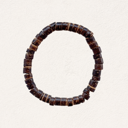 kokos armbandje donker bruin