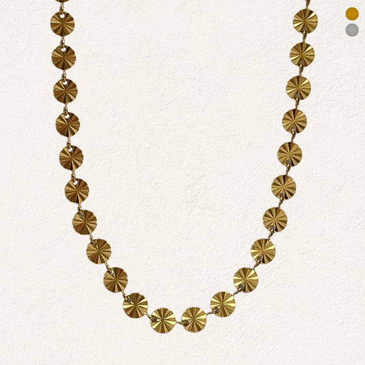 muntjes met patroon ketting