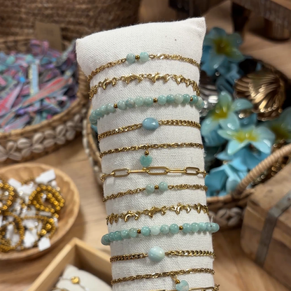 Amazonite beaded bracelet