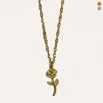 rose charm necklace