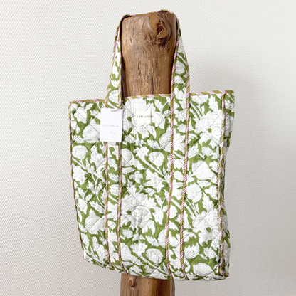 blooming reversible bag purple/green