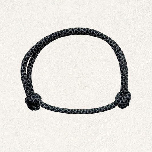 heren surf armband zwart grijs