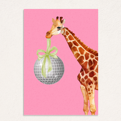 giraffe disco card