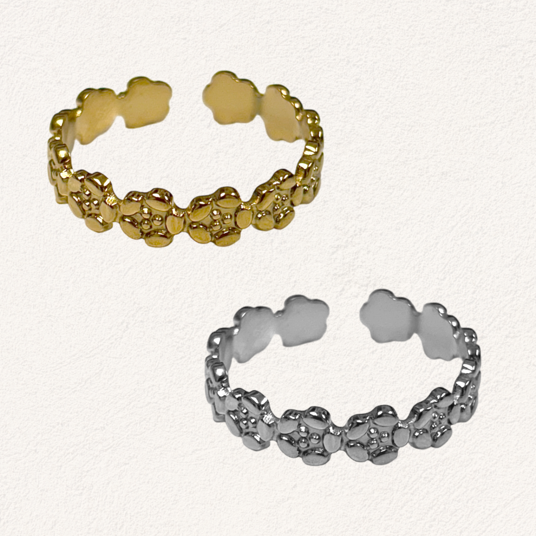 kleine bloemen ring