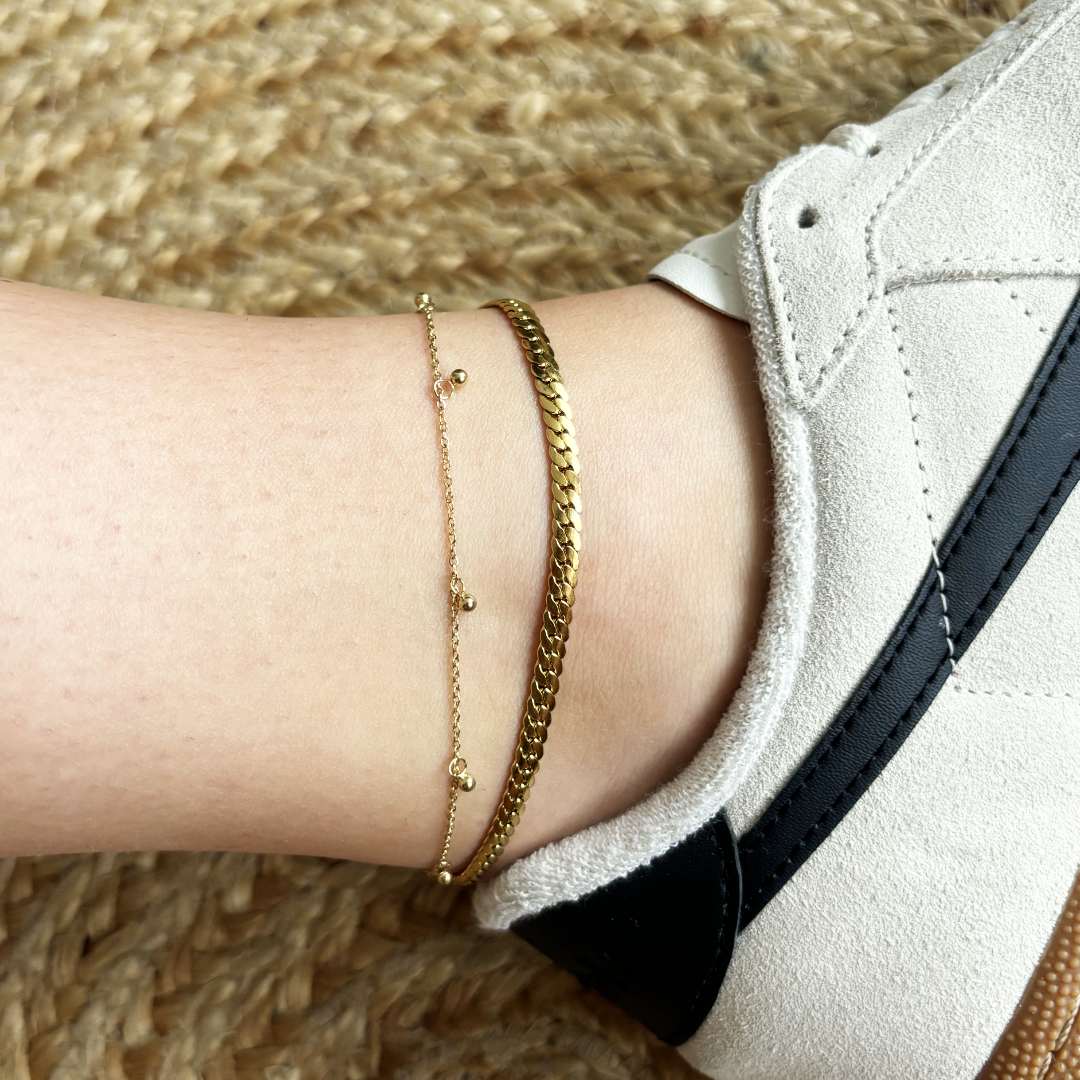 enkelbandje platte schakel