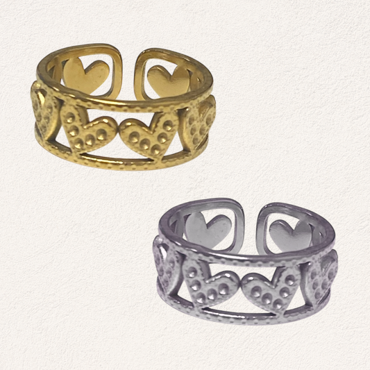 heart dots ring