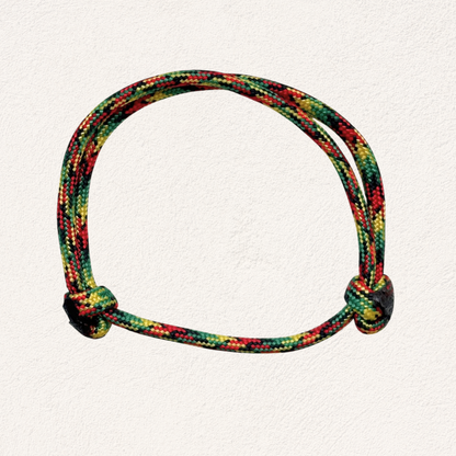 men's surf bracelet green yellow red