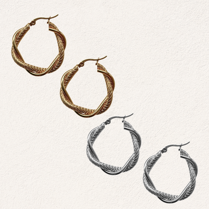 snake twist earrings