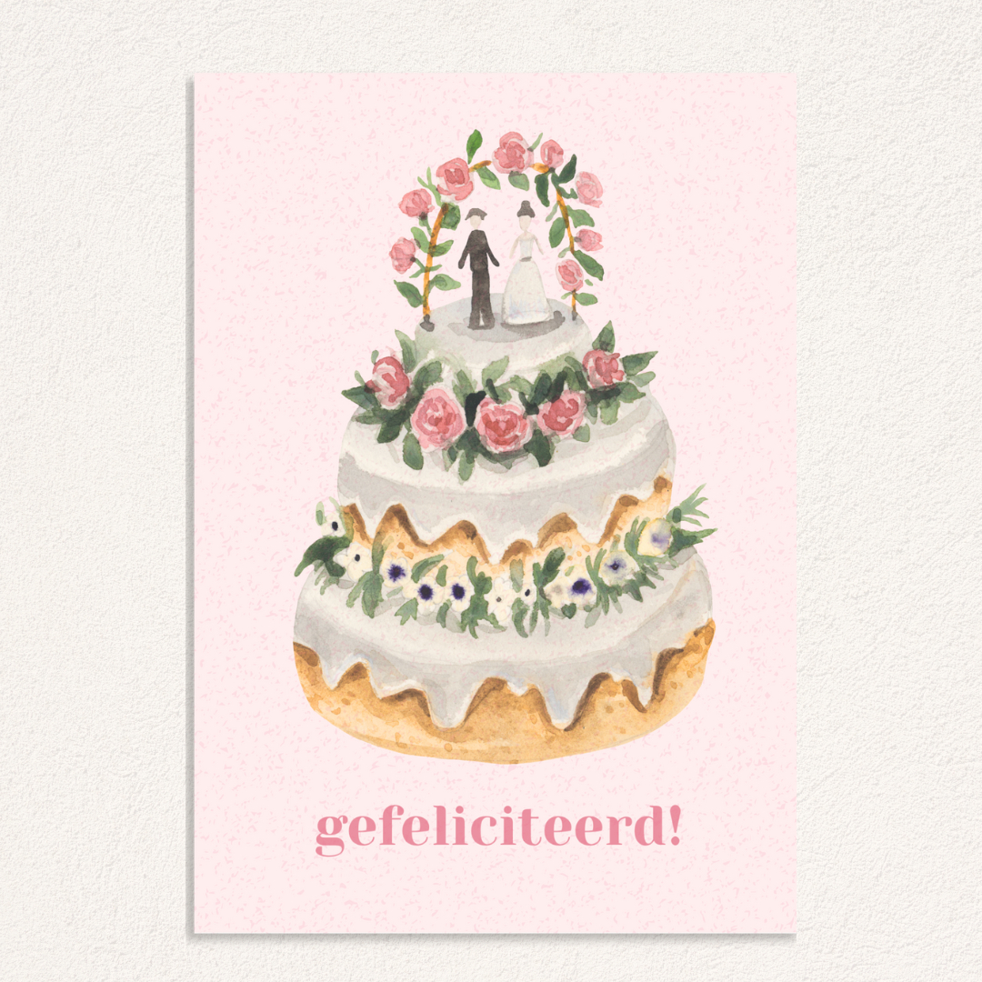 trouwtaart kaart